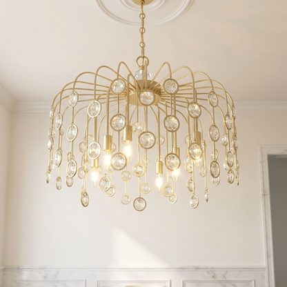 Irina 6-Light Chandelier in Noble Brass