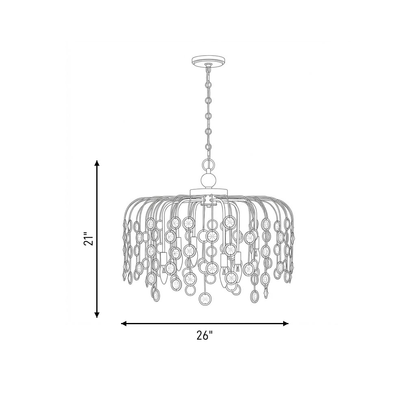 Irina 6-Light Chandelier in Noble Brass