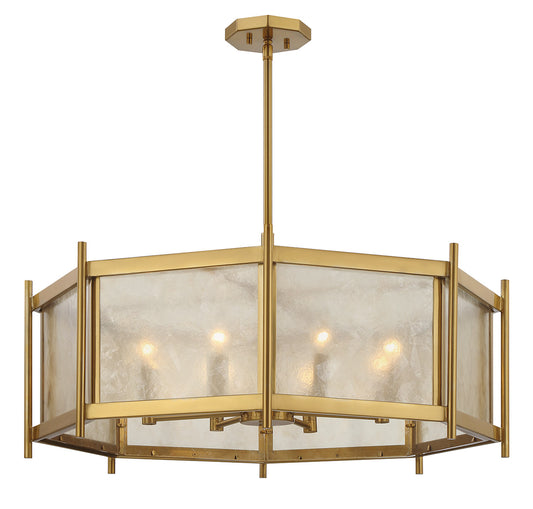 Jacobs 8-Light Chandelier in Warm Brass
