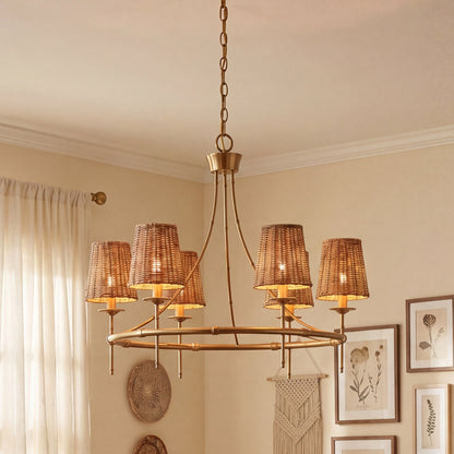 Savoy House Ashbury 6-Light Chandelier - Warm Brass