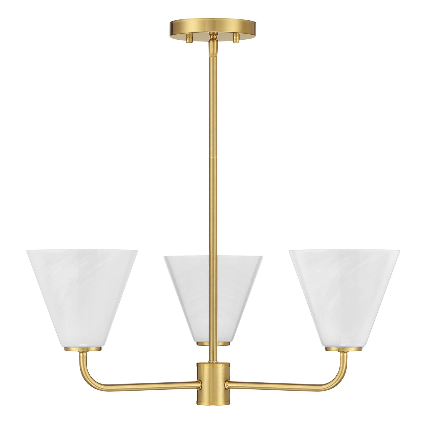Blair 3-Light Chandelier in Warm Brass