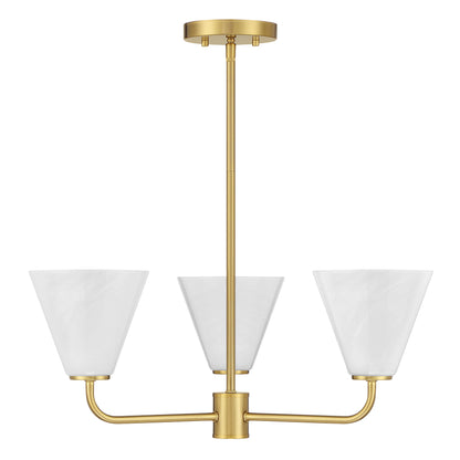 Blair 3-Light Chandelier in Warm Brass