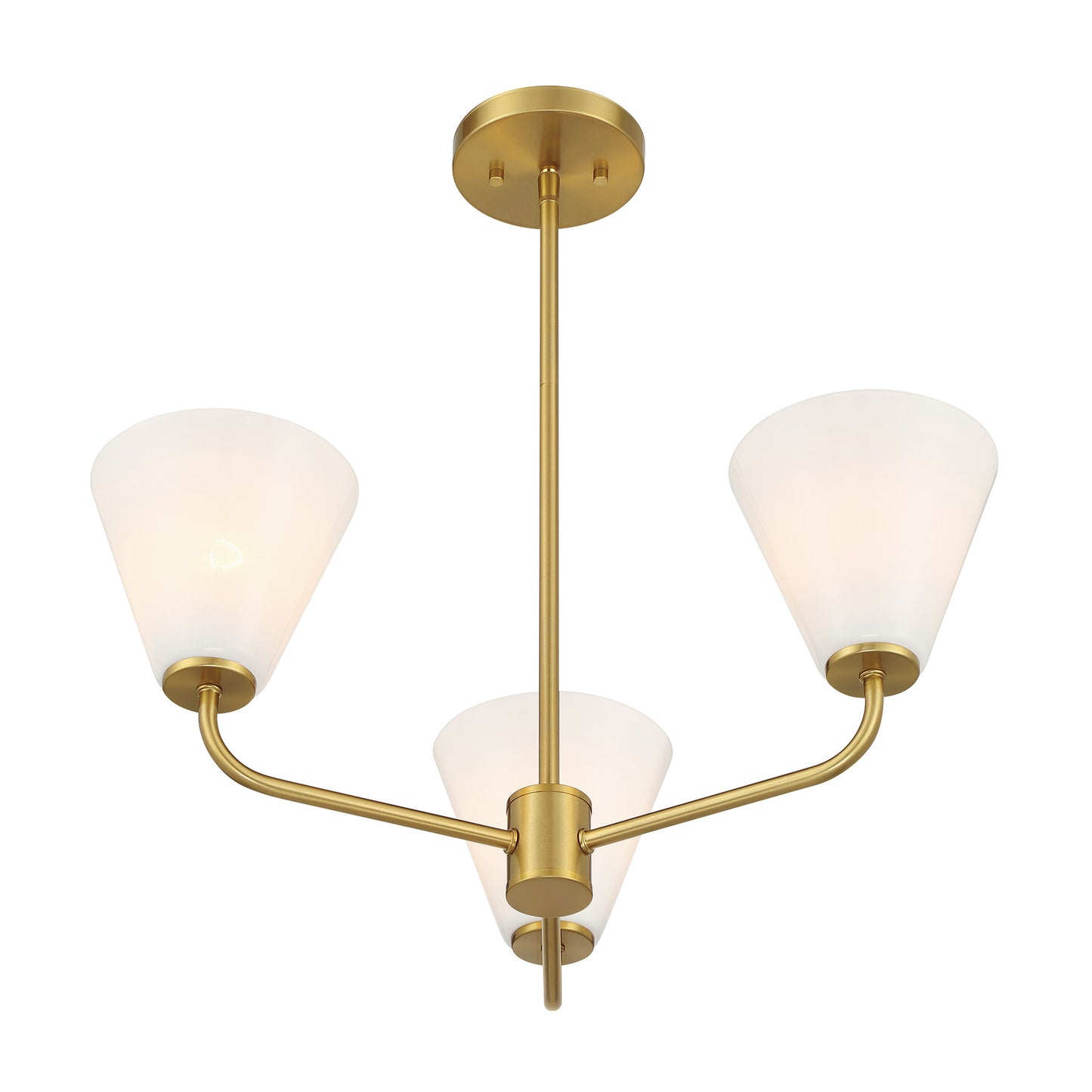 Blair 3-Light Chandelier in Warm Brass