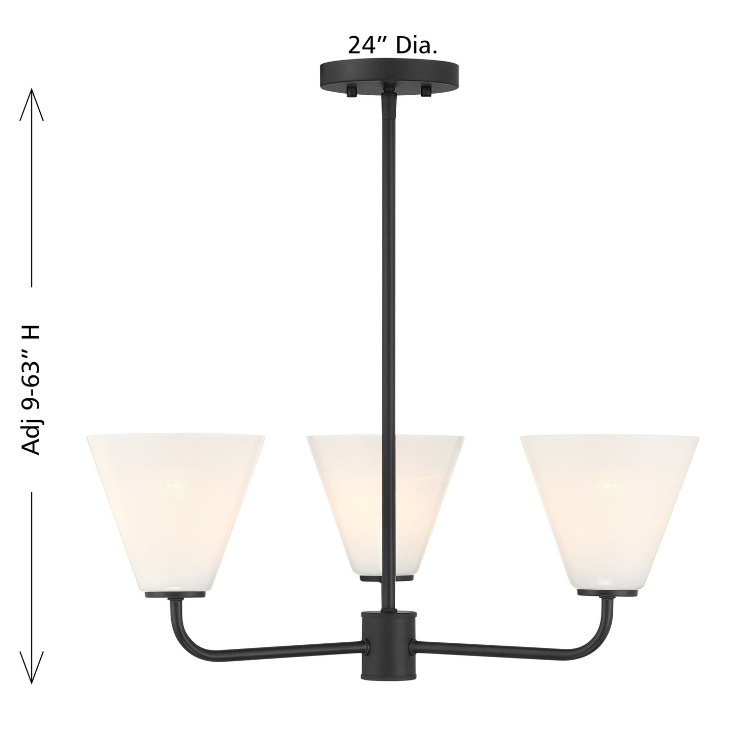 Blair 3-Light Chandelier in Warm Brass
