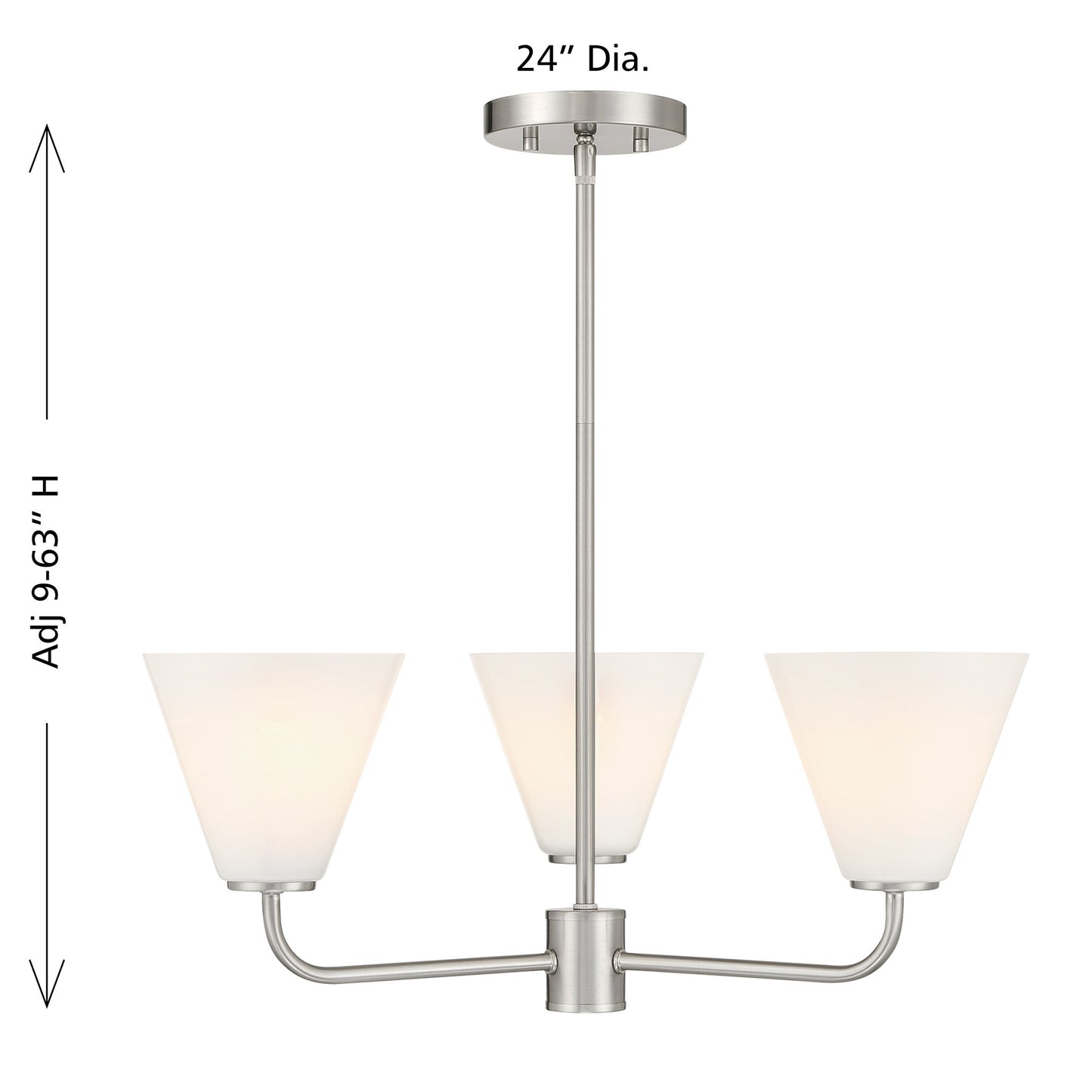 Blair 3-Light Chandelier in Warm Brass