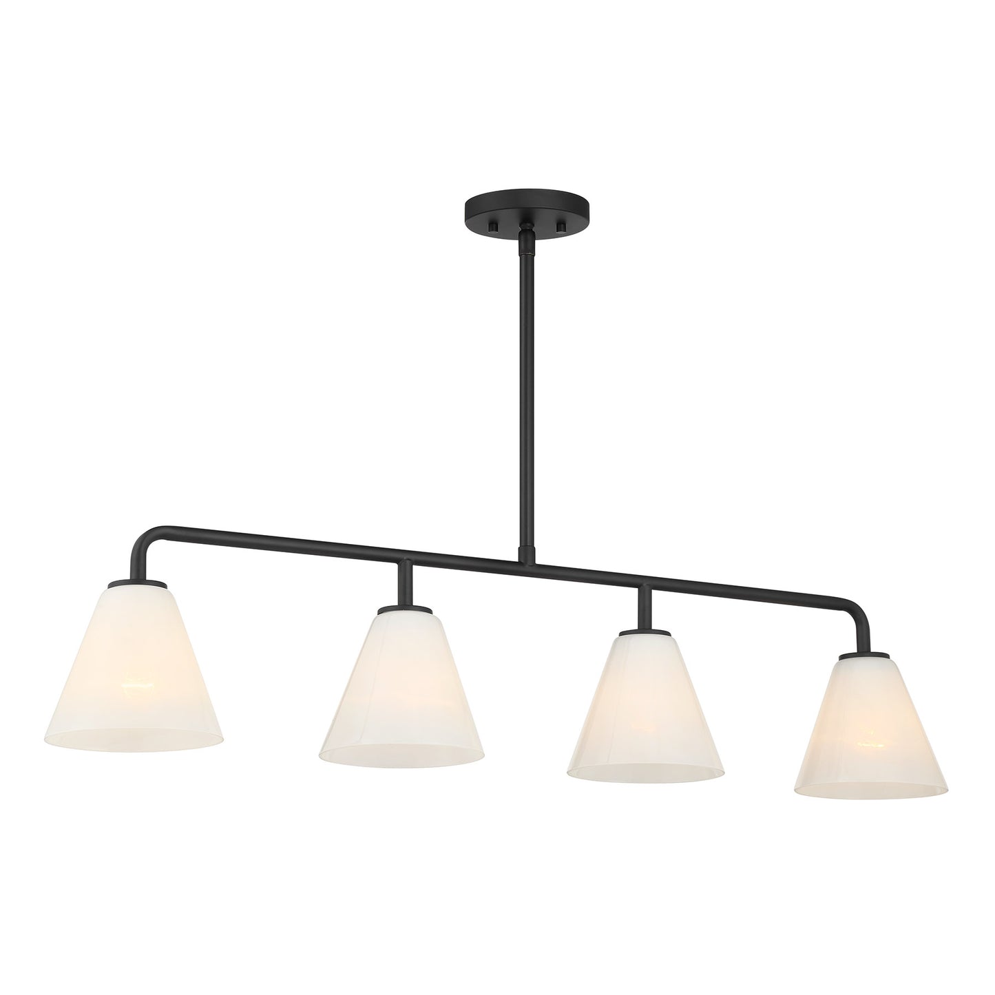Blair 4-Light Linear Chandelier in Warm Brass
