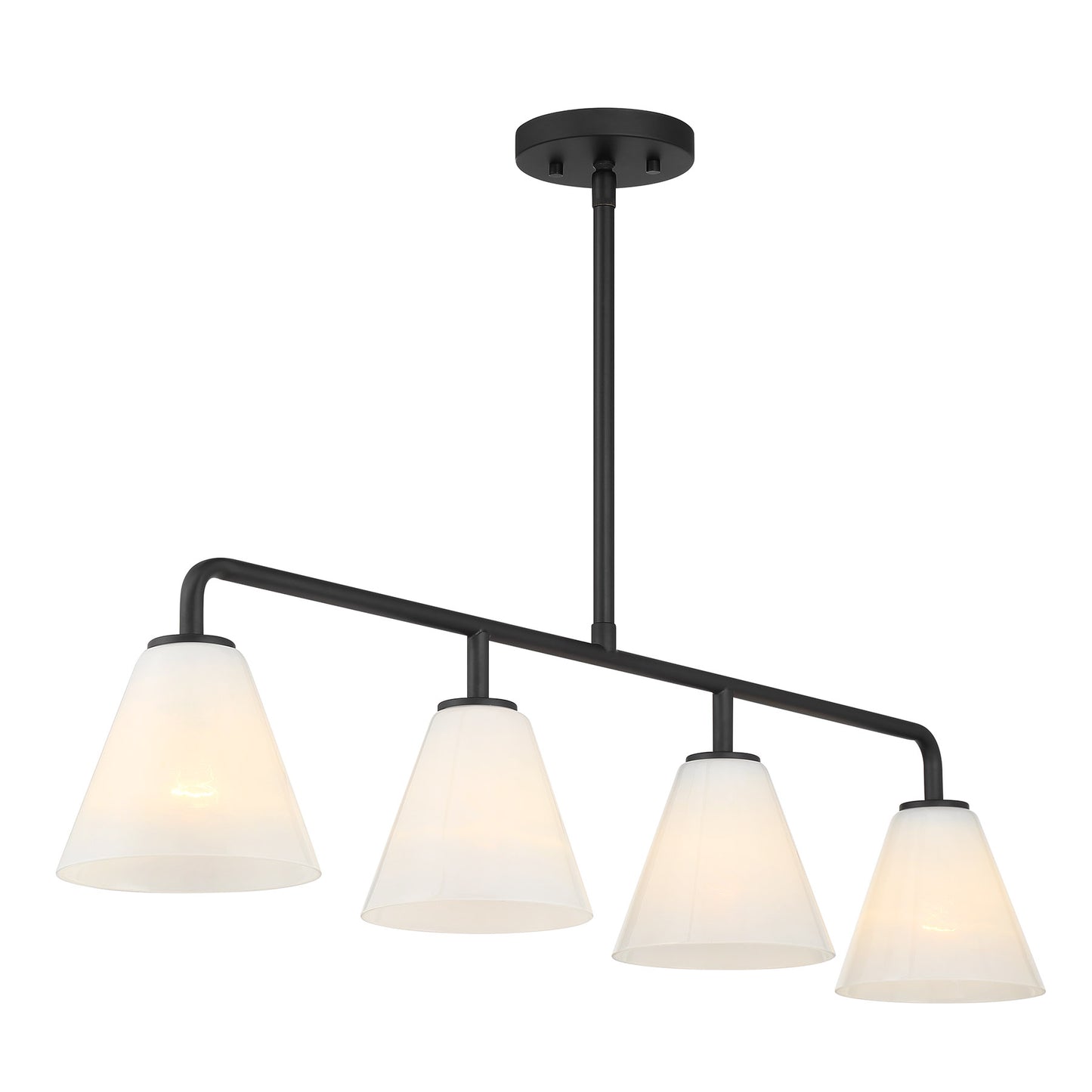 Blair 4-Light Linear Chandelier in Warm Brass