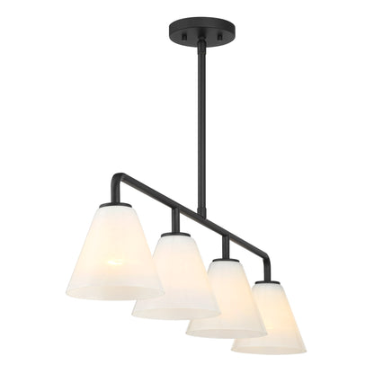 Blair 4-Light Linear Chandelier in Warm Brass
