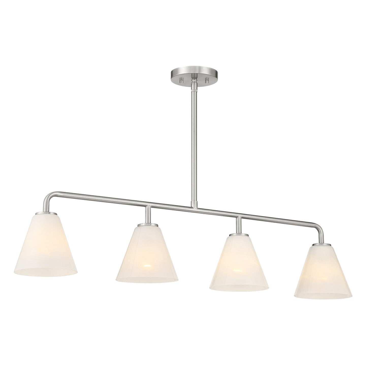 Blair 4-Light Linear Chandelier in Warm Brass