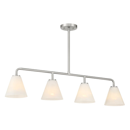 Blair 4-Light Linear Chandelier in Warm Brass