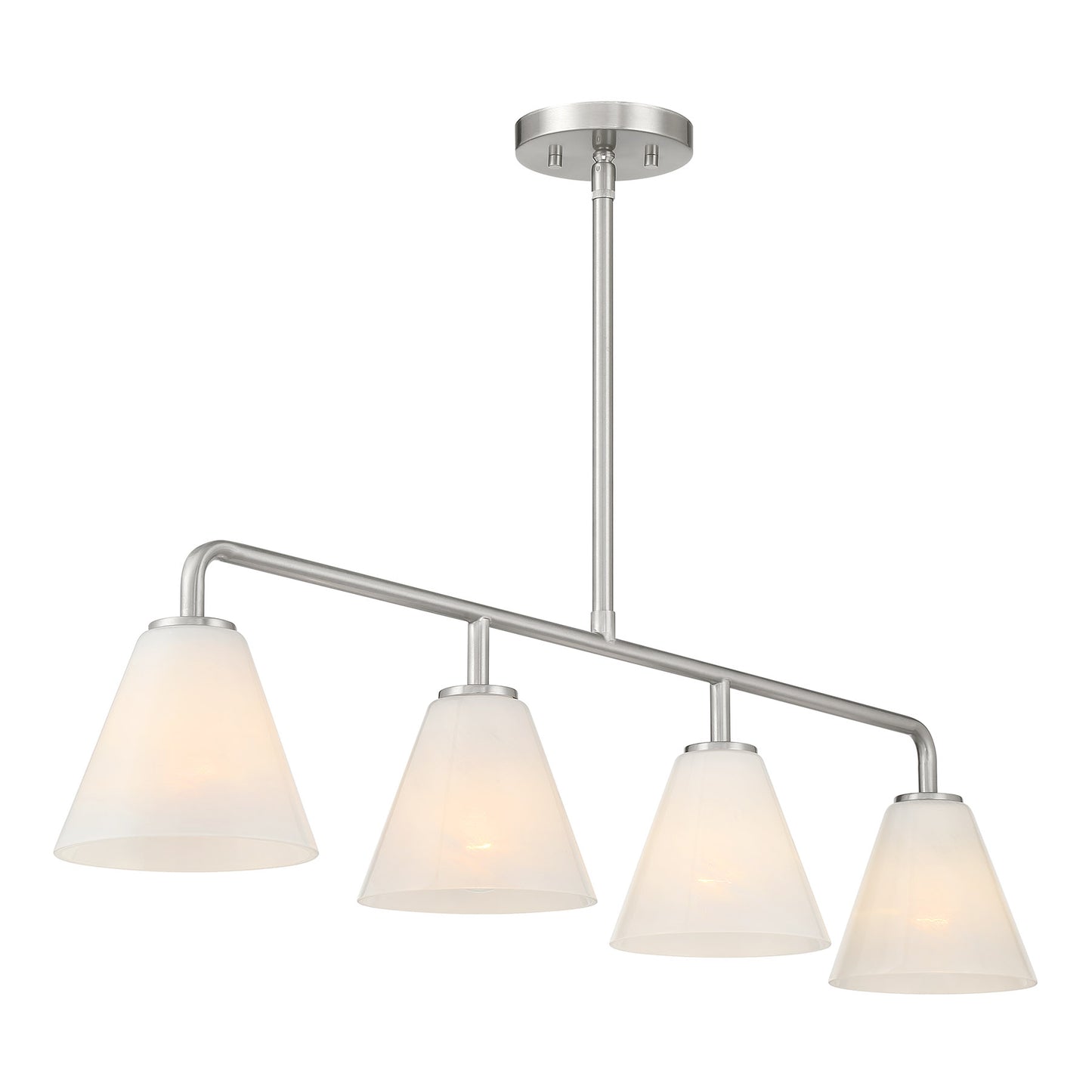 Blair 4-Light Linear Chandelier in Warm Brass
