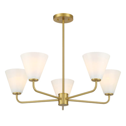 Blair 5-Light Chandelier in Warm Brass