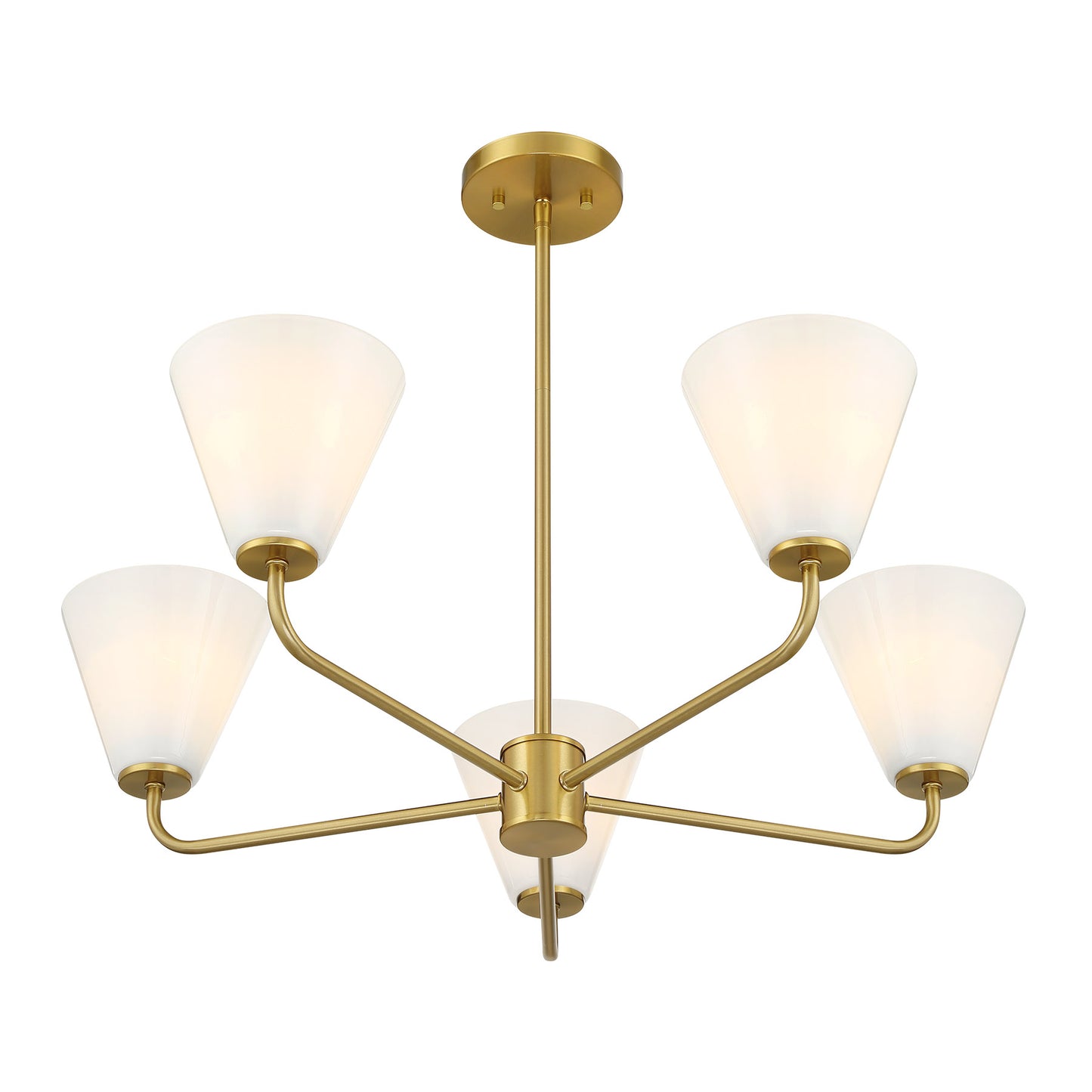 Blair 5-Light Chandelier in Warm Brass