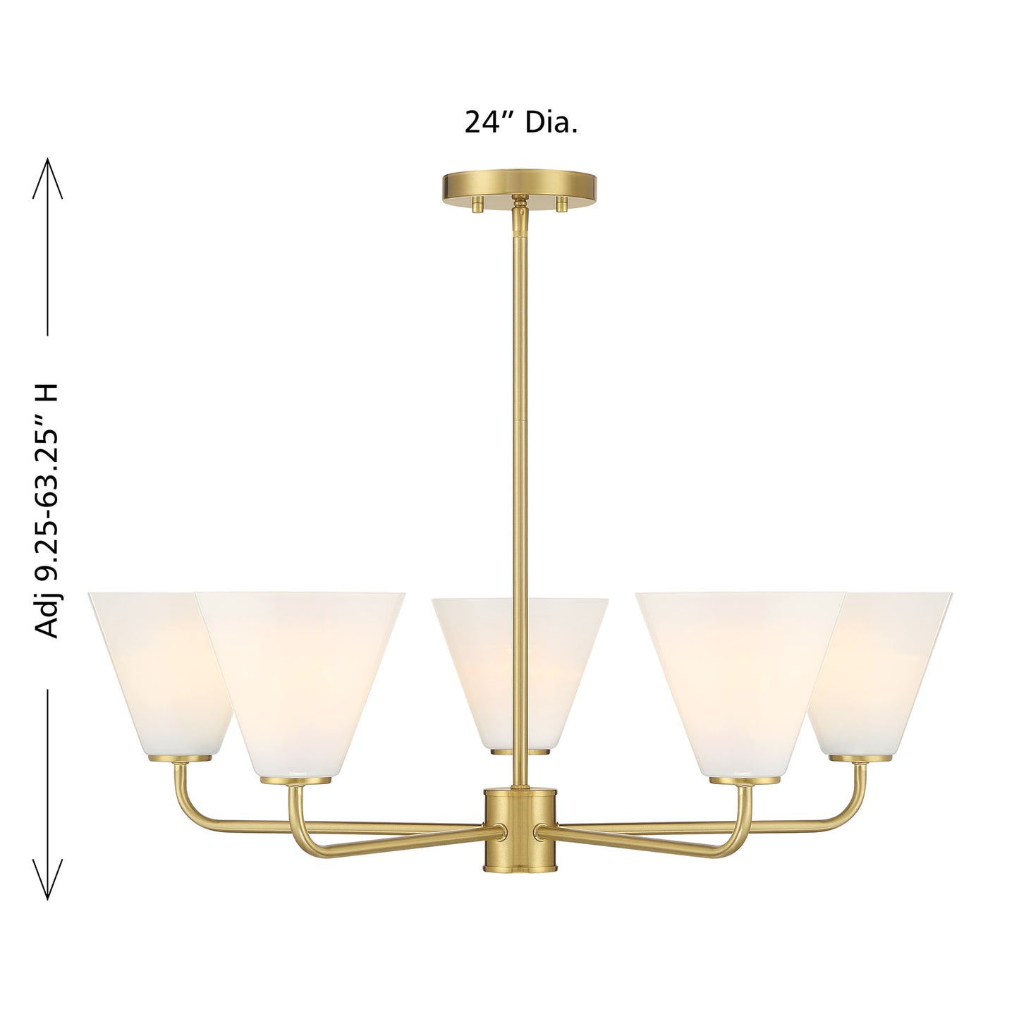 Blair 5-Light Chandelier in Warm Brass