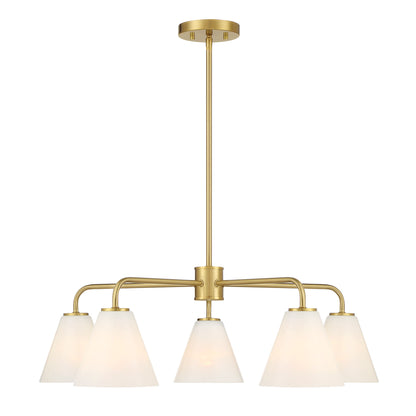 Blair 5-Light Chandelier in Warm Brass