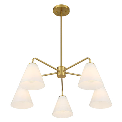 Blair 5-Light Chandelier in Warm Brass