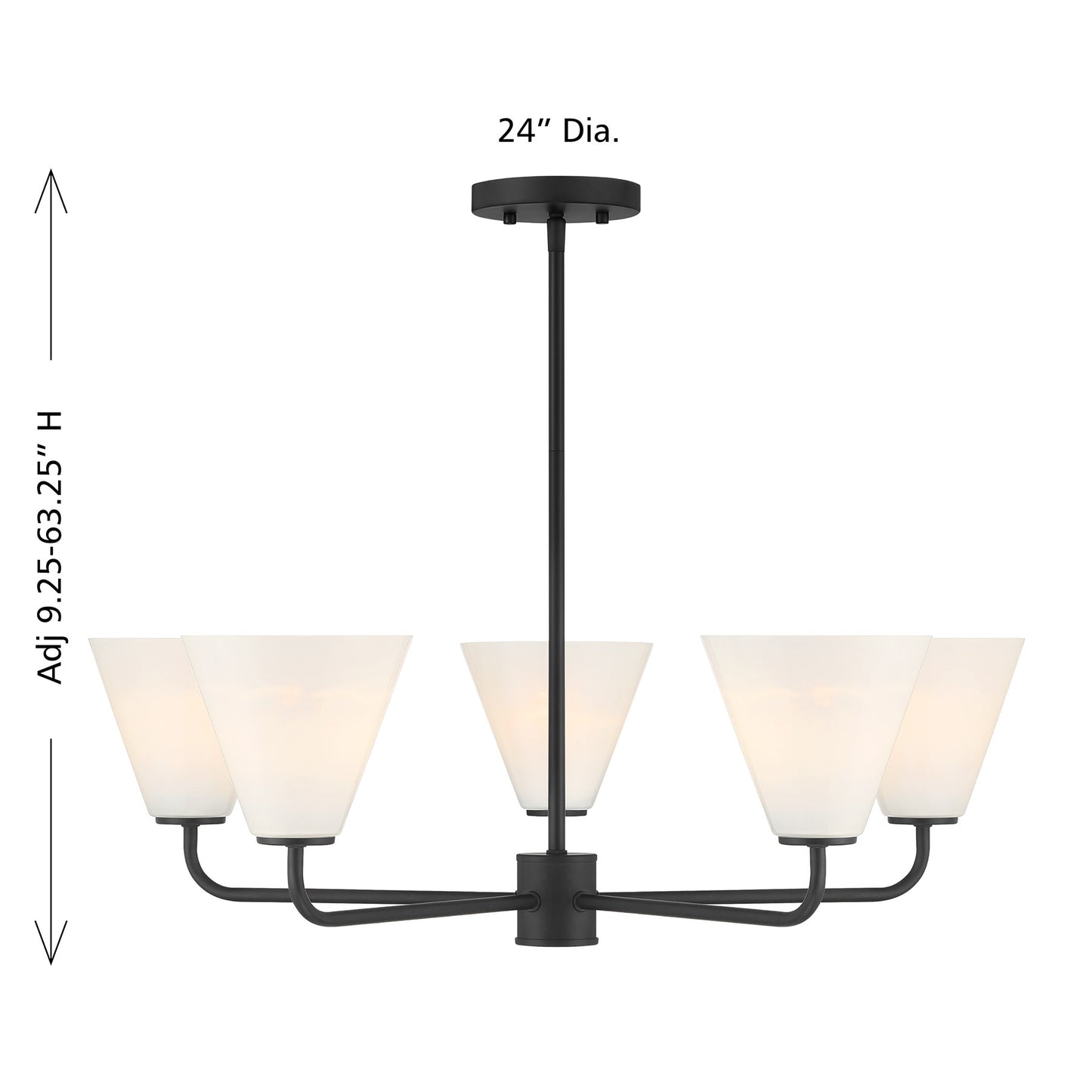 Blair 5-Light Chandelier in Warm Brass
