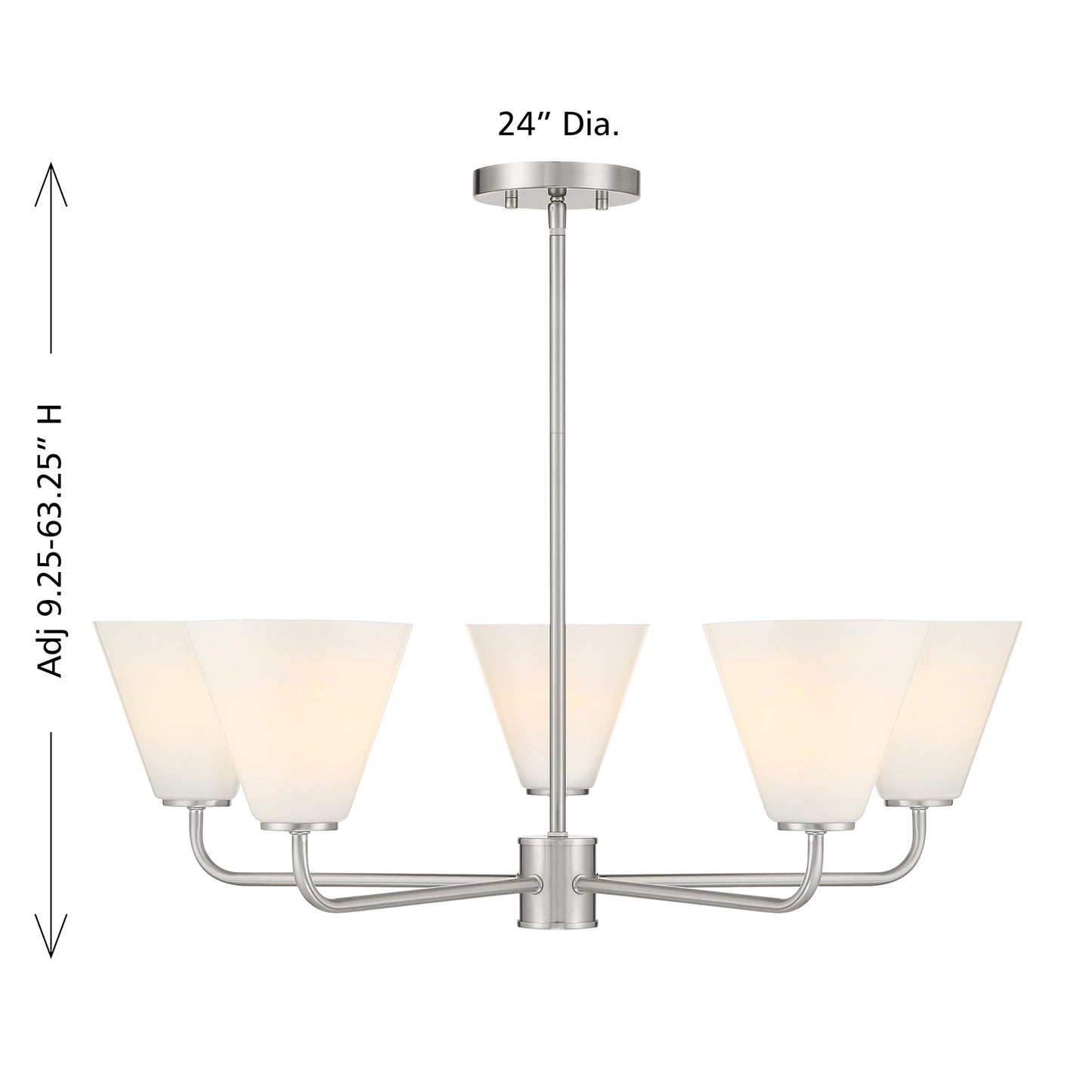 Blair 5-Light Chandelier in Warm Brass