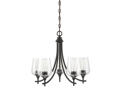 Octave 5-Light Chandelier in English Bronze