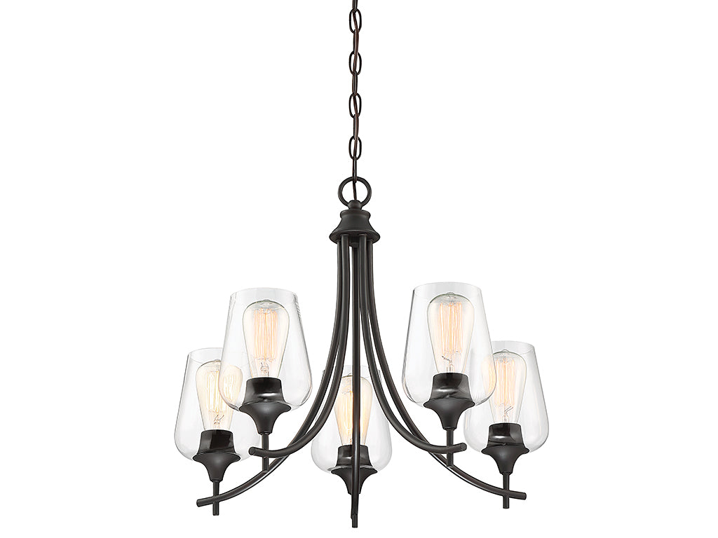 Octave 5-Light Chandelier in English Bronze