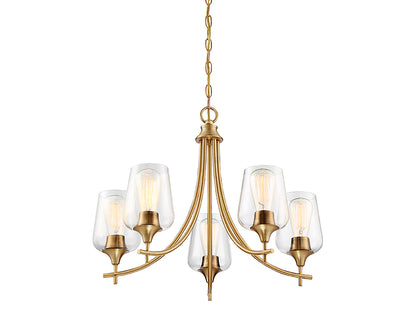 Octave 5-Light Chandelier in English Bronze