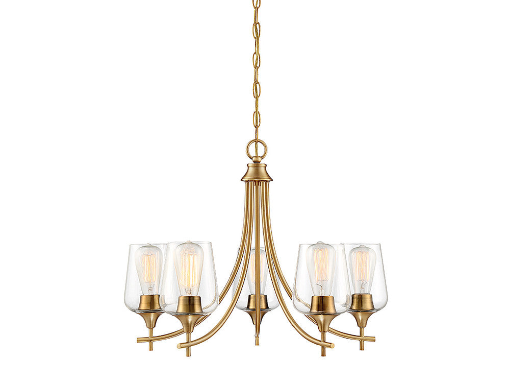Savoy House Octave 5-Light Chandelier Warm Brass