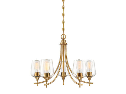 Savoy House Octave 5-Light Chandelier Warm Brass