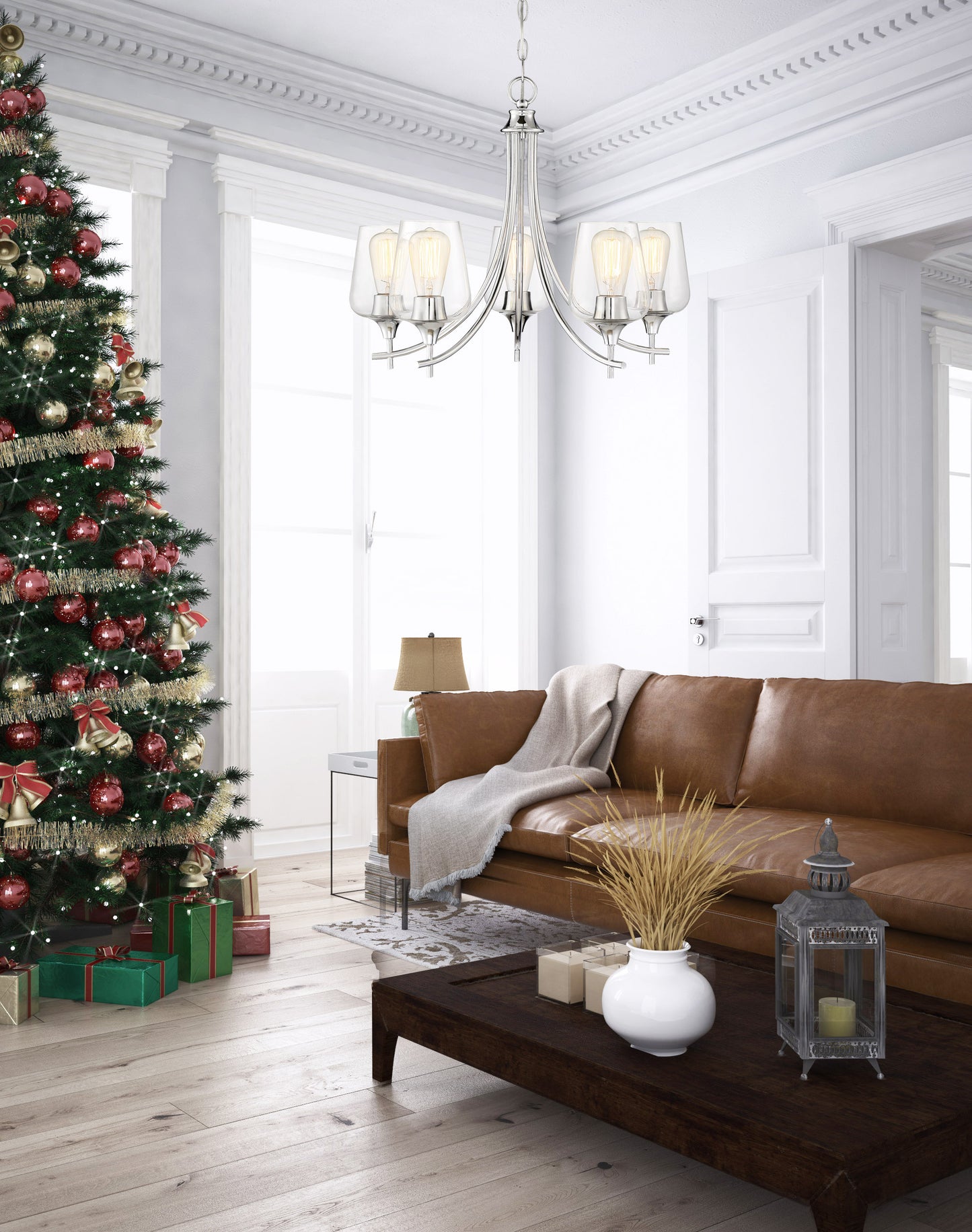 Octave 5-Light Chandelier in English Bronze