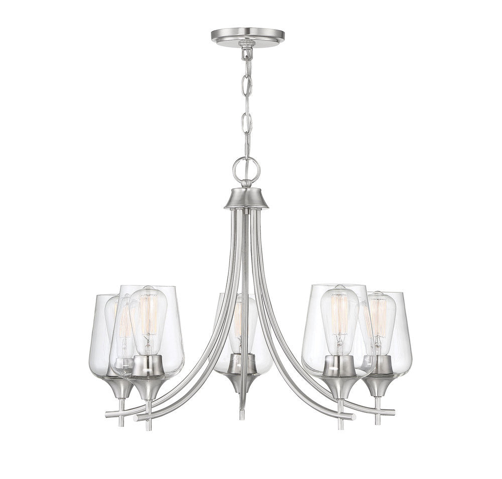 Savoy House Octave 5-Light Chandelier Satin Nickel