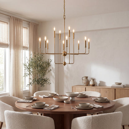 Avondale 12-Light Chandelier in Warm Brass