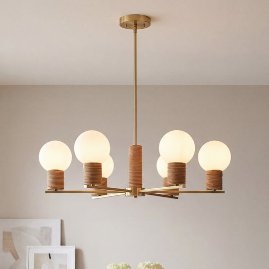 Savoy House Jarrell 6-Light Chandelier - Warm Brass