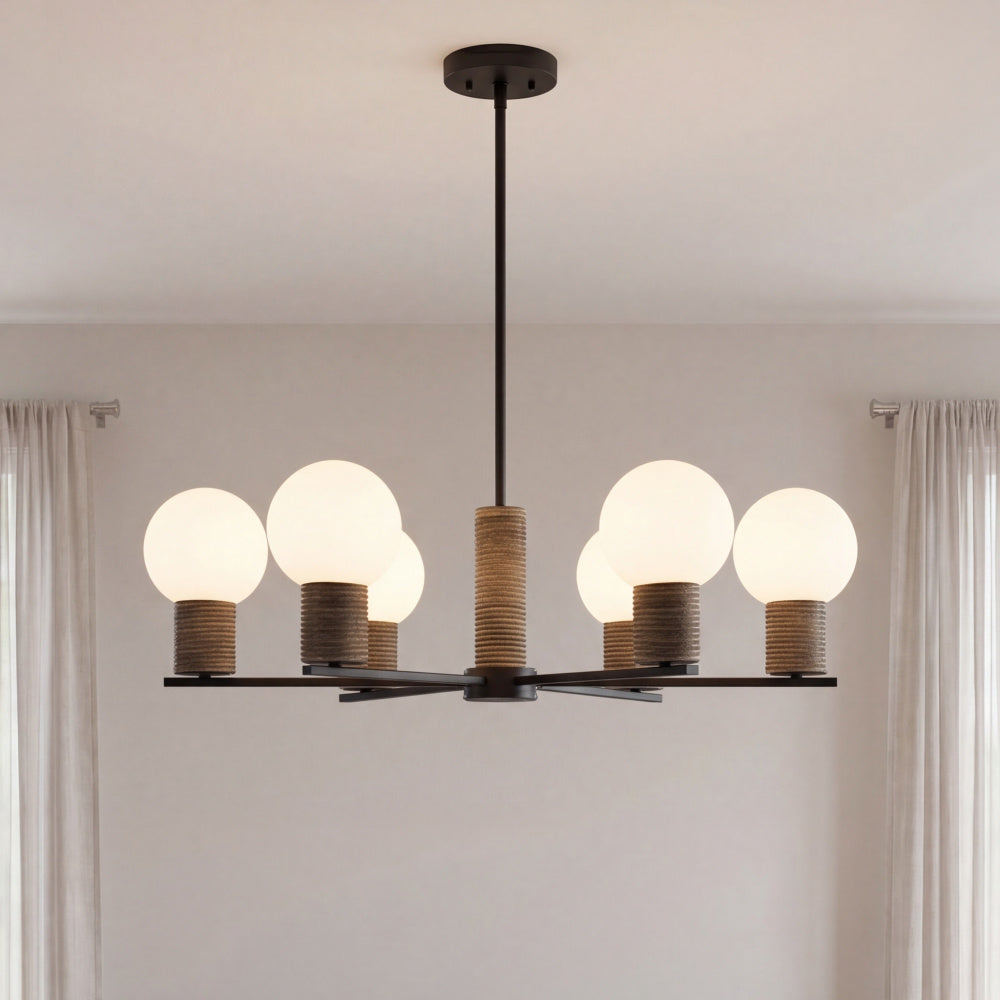 Savoy House Jarrell 6-Light Chandelier - Matte Black