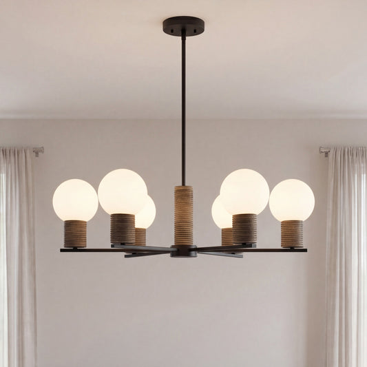 Savoy House Jarrell 6-Light Chandelier - Matte Black