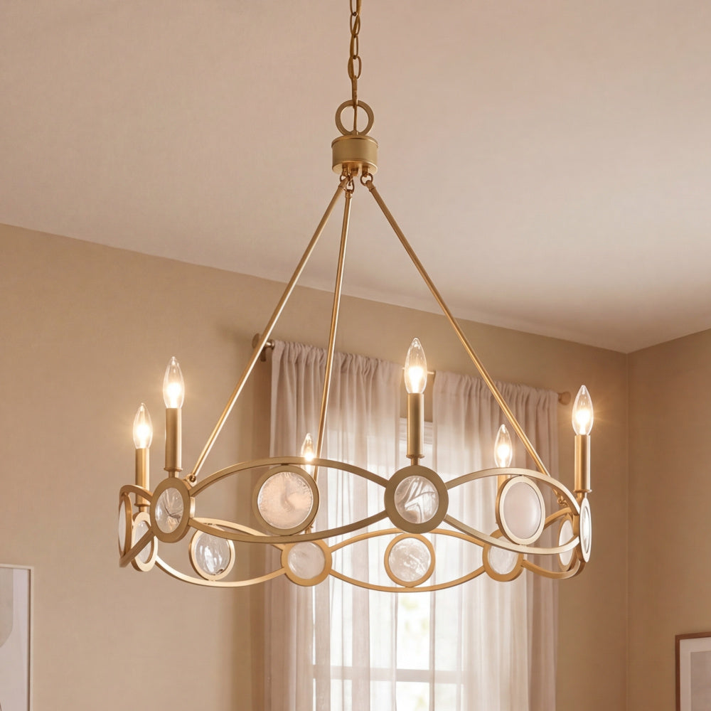 Savoy House Minette 6-Light Chandelier - Spun Gold
