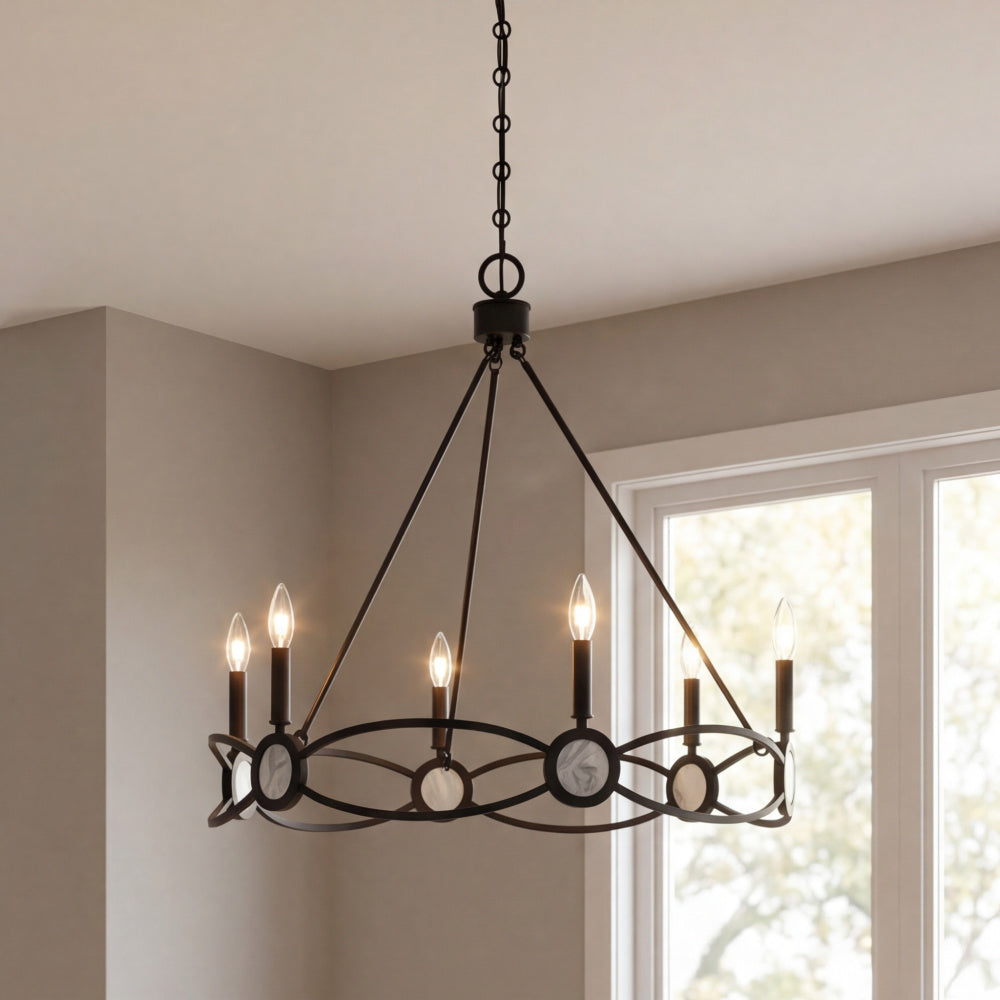 Savoy House Minette 6-Light Chandelier - Matte Black