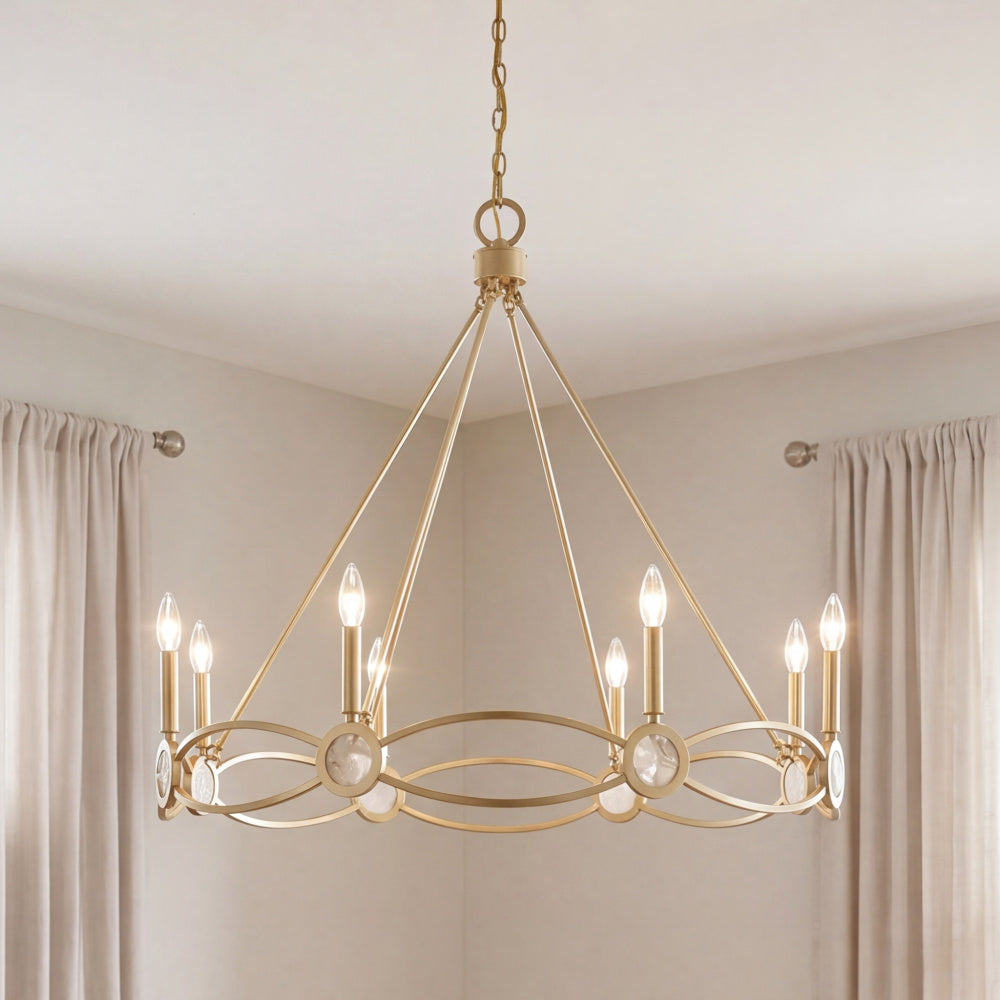 Savoy House Minette 8-Light Chandelier - Spun Gold