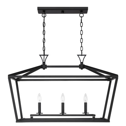 Townsend 3-Light Linear Chandelier in Warm Brass
