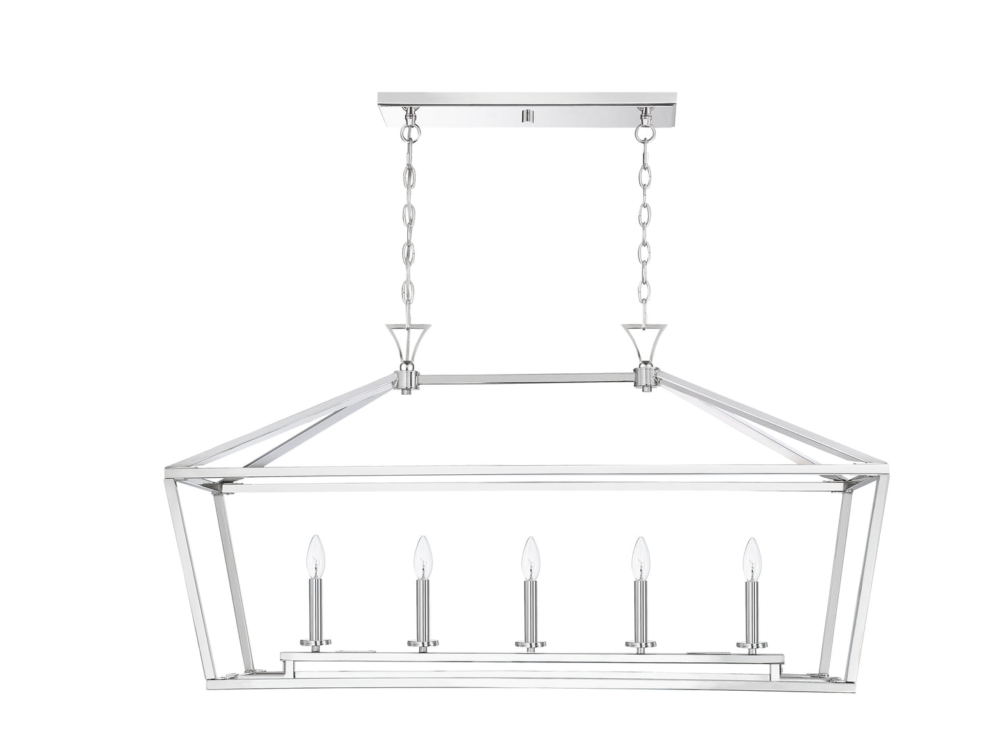 Townsend 5-Light Linear Chandelier in Polished Nickel