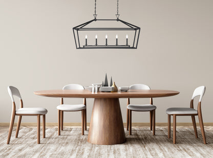 Townsend 5-Light Linear Chandelier in Polished Nickel