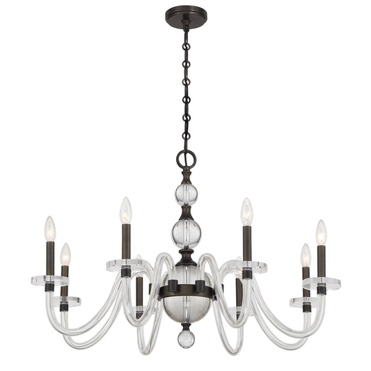 Aragon 8-Light Chandelier in Mediterranean Bronze