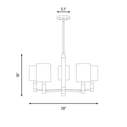 conrad 5 light chandelier in 1 4606 5 128
