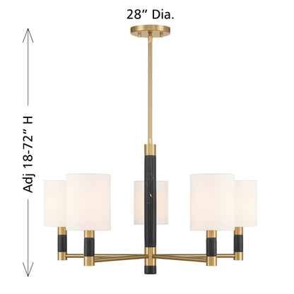 Savoy House Conrad 5-Light Chandelier - alternate view