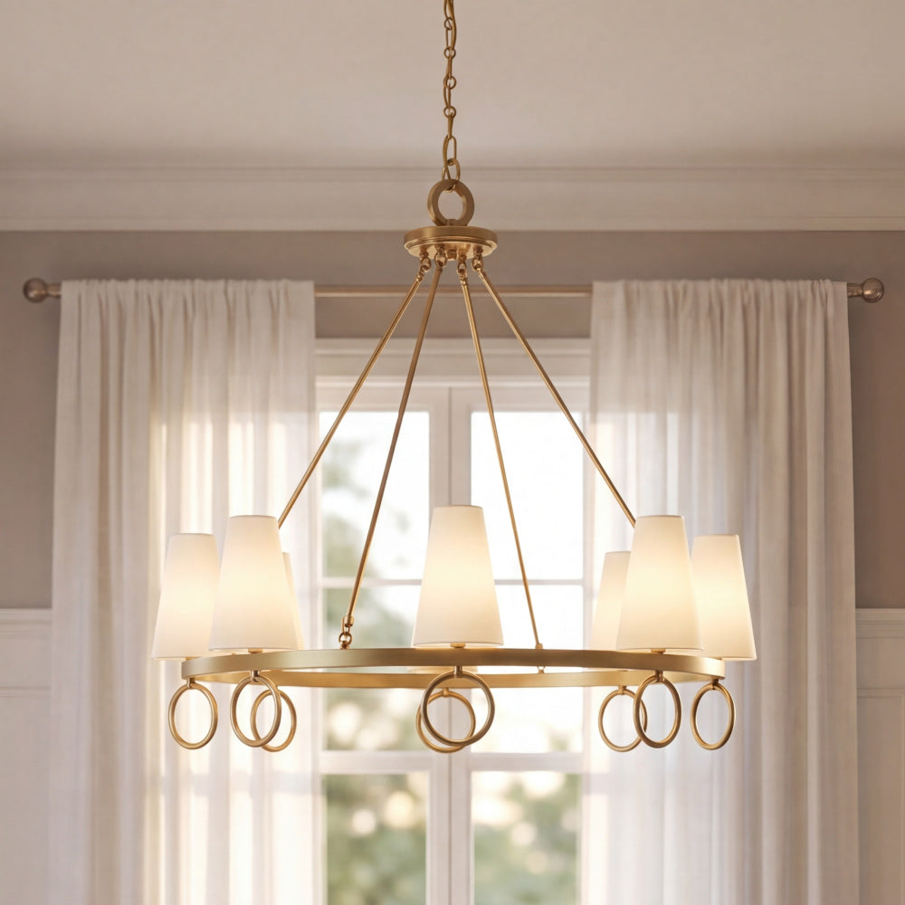 Savoy House Wilkes 8-Light Chandelier by Dann Foley - Warm Brass