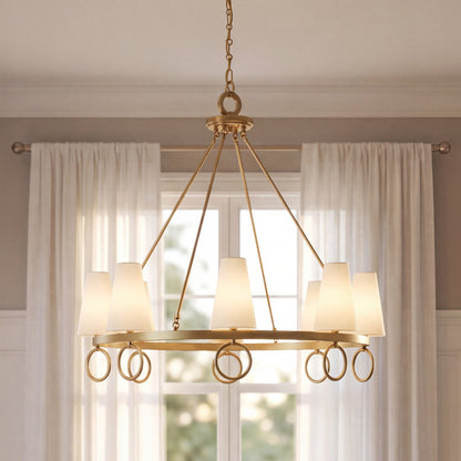 Savoy House Wilkes 8-Light Chandelier by Dann Foley - Warm Brass