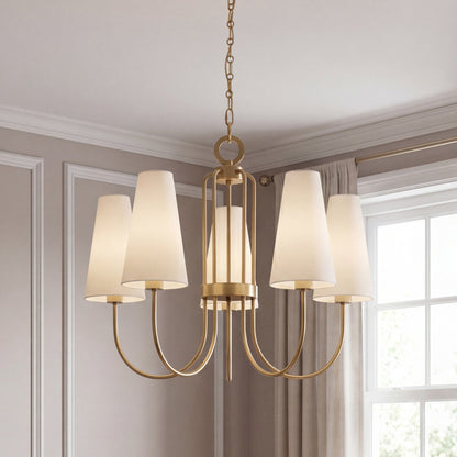 Savoy House Wilkes 5-Light Chandelier by Dann Foley - Warm Brass