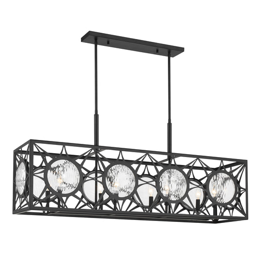 Savoy House Balfour 8-Light Linear Chandelier - Matte Black