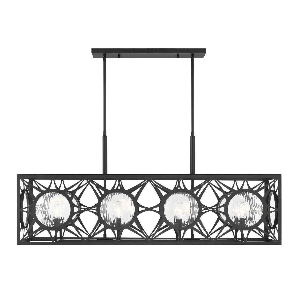Balfour 8-Light Linear Chandelier Matte Black