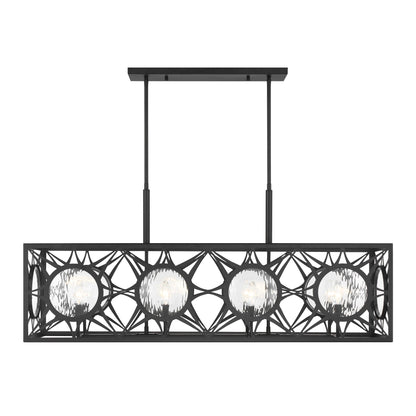 Balfour 8-Light Linear Chandelier Matte Black