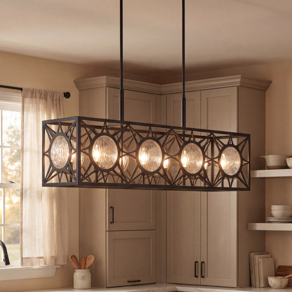 Savoy House Balfour 8-Light Linear Chandelier - Matte Black
