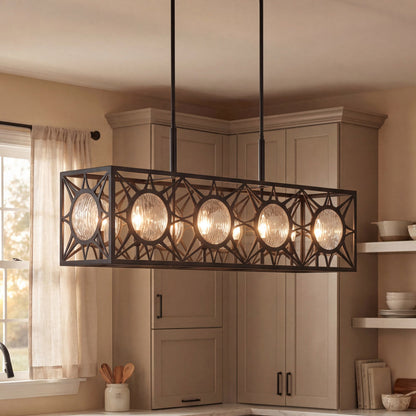 Balfour 8-Light Linear Chandelier Matte Black